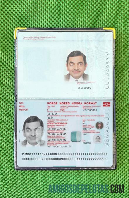 Passaporte da Noruega Novo Photolook Presente 2021 amostra